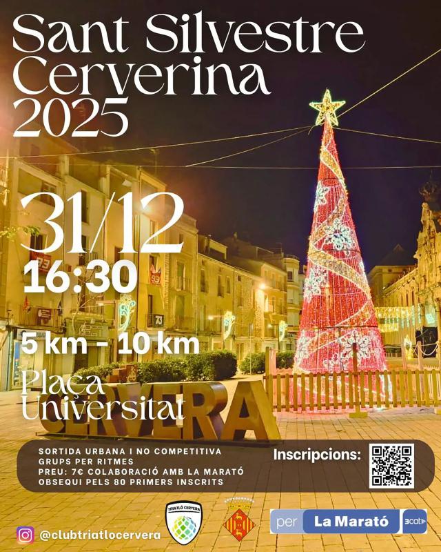 cartell Sant Silvestre cerverina solidària