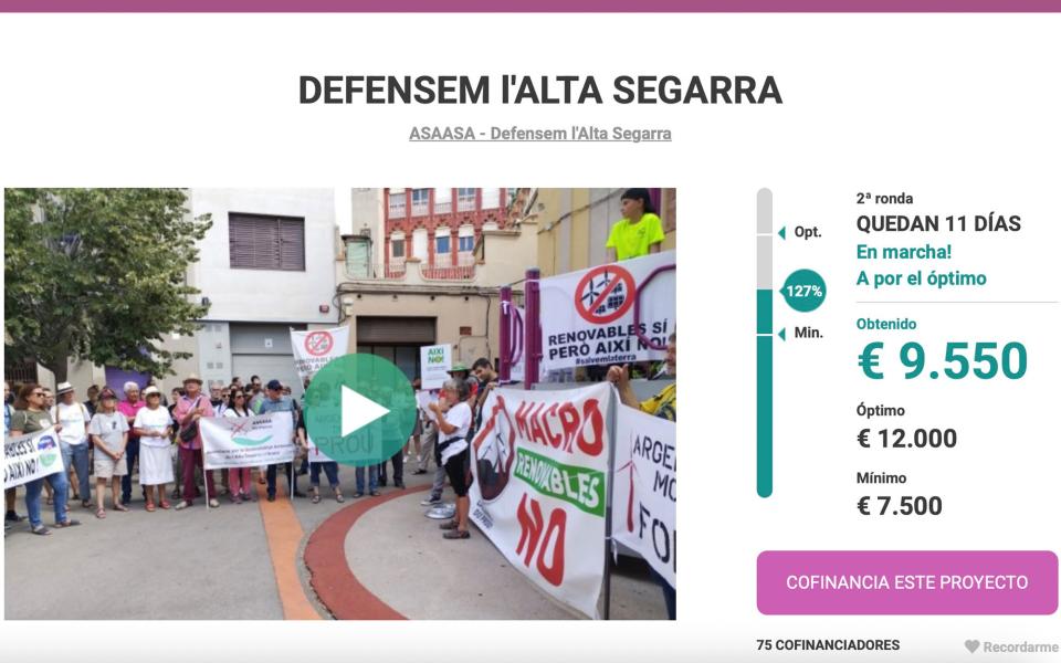 Contenciós administratiu contra un parc solar fotovoltaic a Pujalt