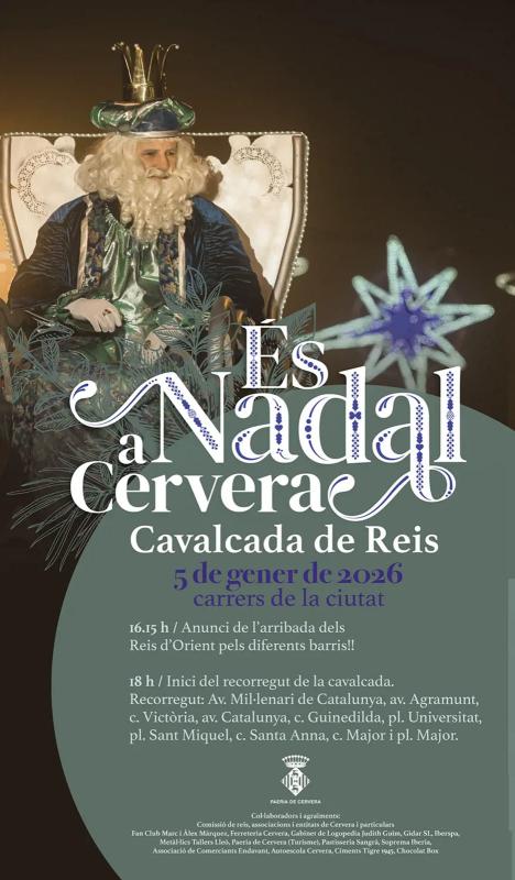 cartell Cavalcada de Reis a Cervera 2026