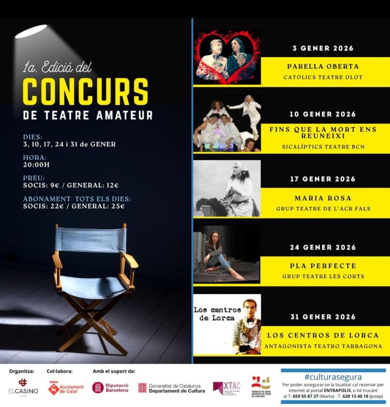 cartell 1a edició del Concurs de Teatre Amateur del Casino