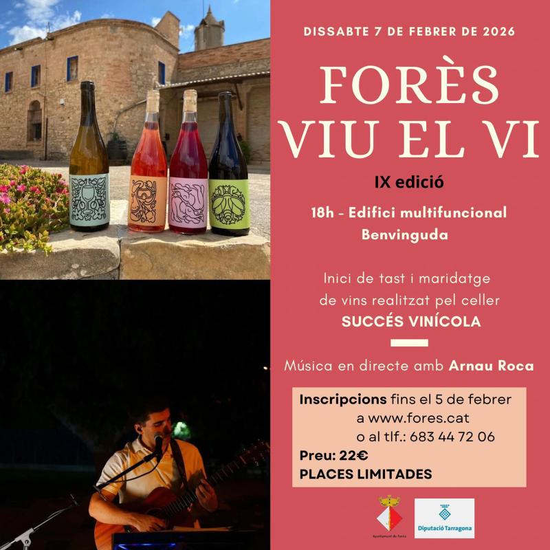 cartell IX edició del Forès Viu el Vi
