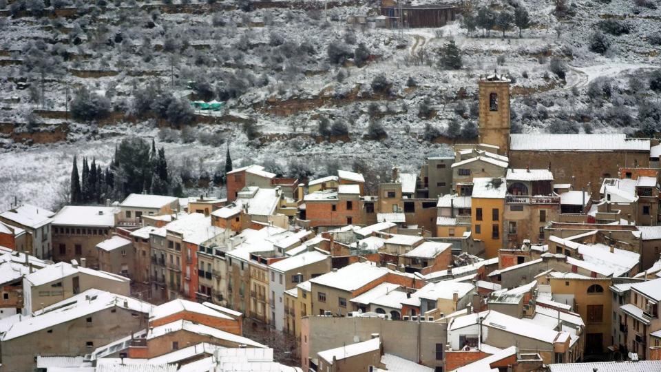 5.1.2026 Vista del poble nevat  Torà -  Ramon Sunyer