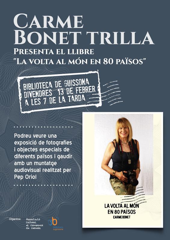 cartell Presentació llibre 'La volta al món en 80 països'