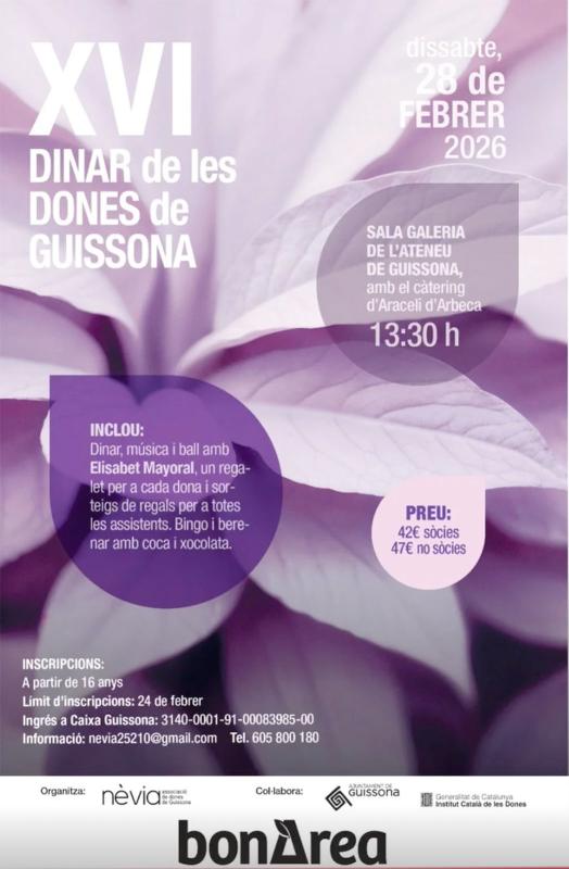 cartell XVI dinar de les dones de Guissona cartell XVI dinar de les dones de Guissona