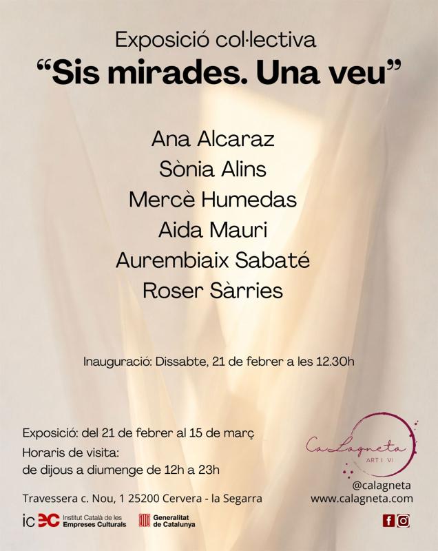 cartell Exposició col·lectiva 'Sis mirades. Una veu'