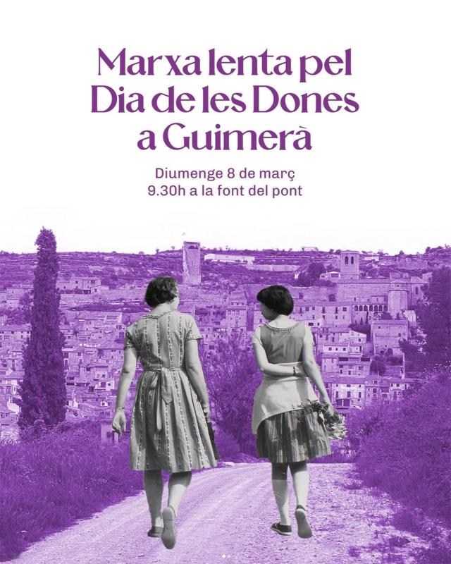 cartell Marxa lenta pel Dia Internacional de les Dones cartell Marxa lenta pel Dia Internacional de les Dones