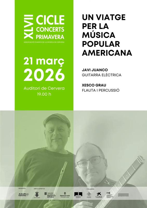 cartell Concert 'Un viatge per la música popular americana'
