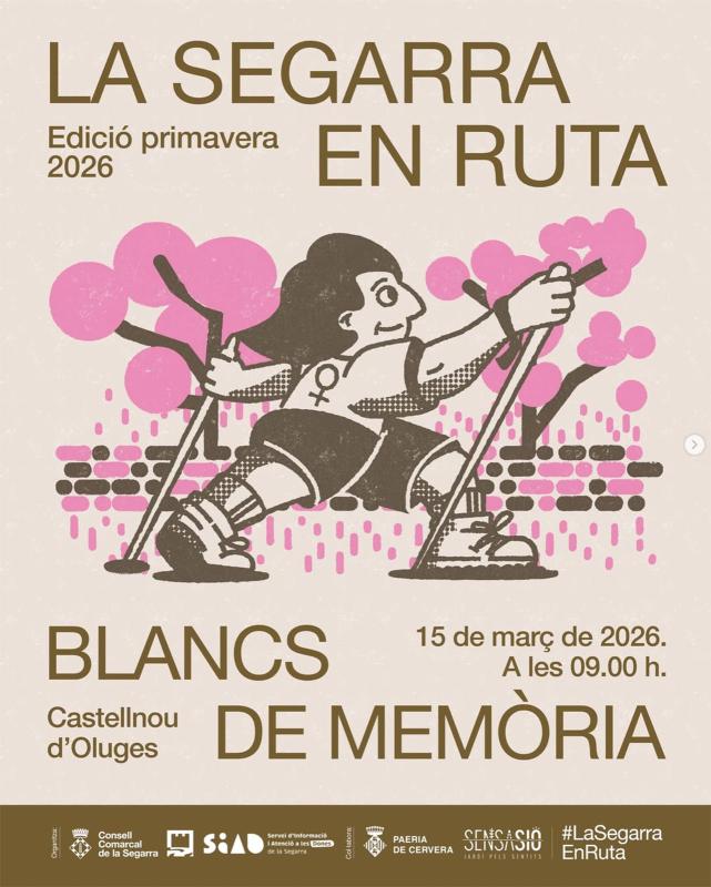 cartell La Segarra en ruta 'Blancs de memòria'
