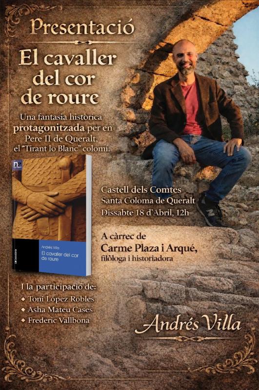 cartell Presentació del llibre 'El cavaller del cor de roure'