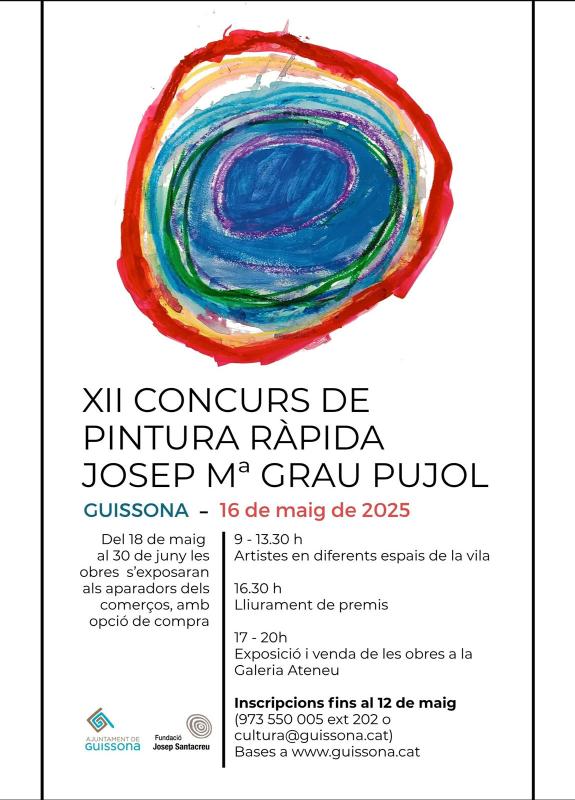cartell XII concurs de pintura ràpida Josep Maria Grau Pujol - Guissona
