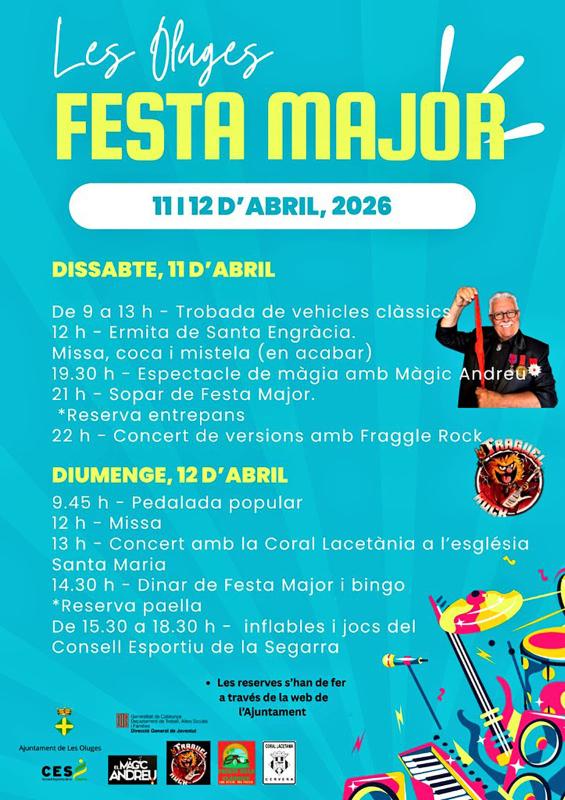 cartell Festa Major de Les Oluges 2026 cartell Festa Major de Les Oluges 2026