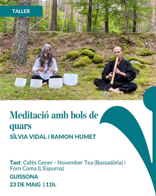 cartell Espurnes barroques 'Meditació amb bols de quars' cartell Espurnes barroques 'Meditació amb bols de quars'