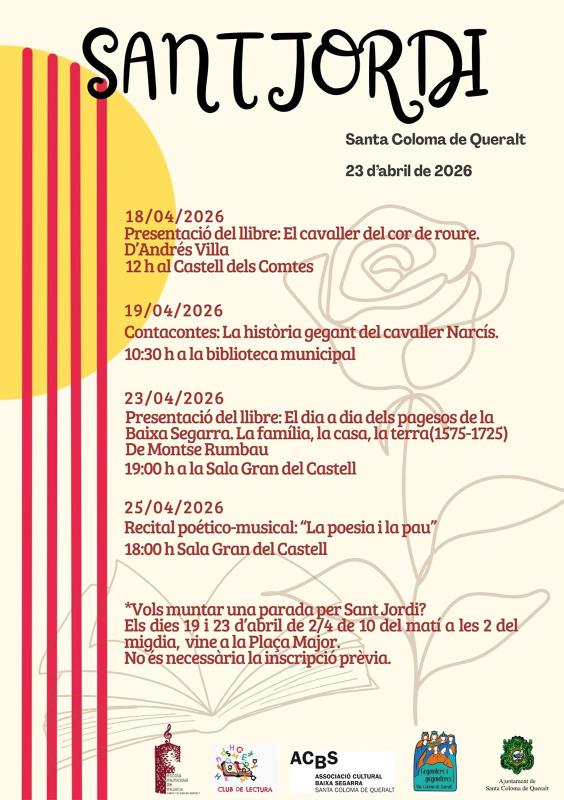 cartell Sant Jordi 2026 a Santa Coloma de Queralt cartell Sant Jordi 2026 a Santa Coloma de Queralt