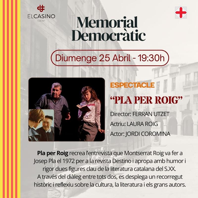 cartell Teatre 'Pla per Roig'