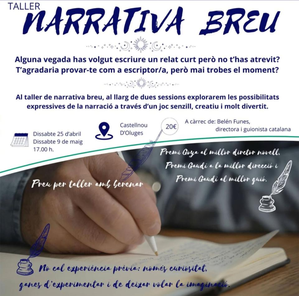 cartell Tallers de narrativa breu