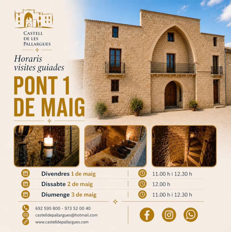 cartell Visites guiades al castell de Les Pallargues