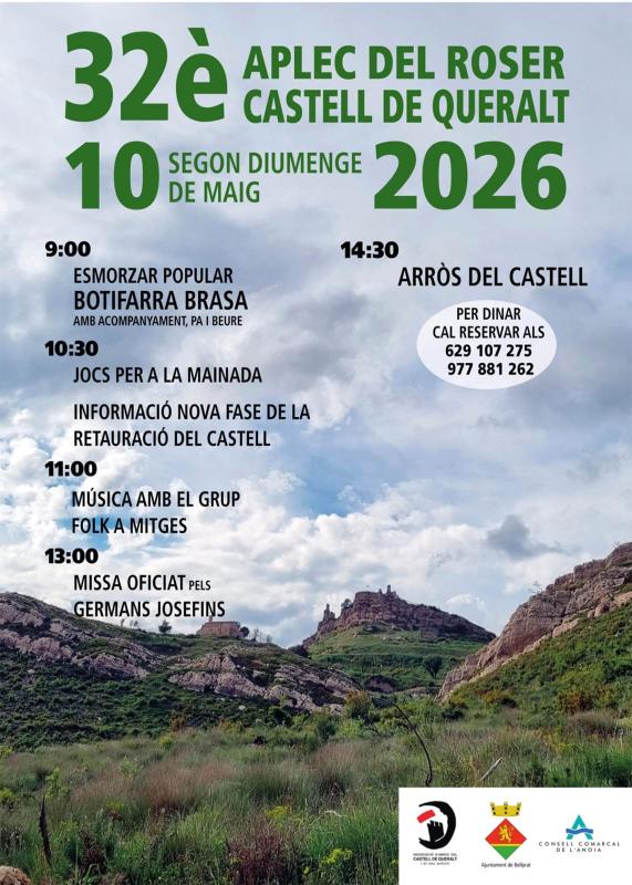 cartell 32è Aplec del Roser del Castell de Queralt