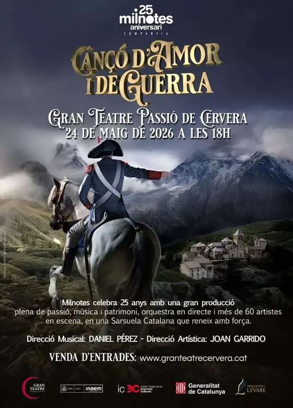 cartell Sarsuela 'Cançó d’amor i de guerra'