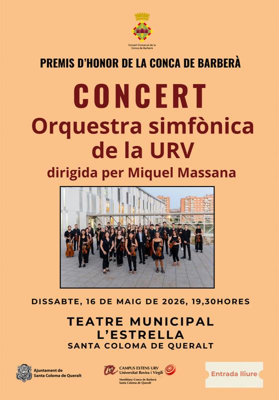 cartell Concert de l’Orquestra Simfònica de la Universitat Rovira i Virgili