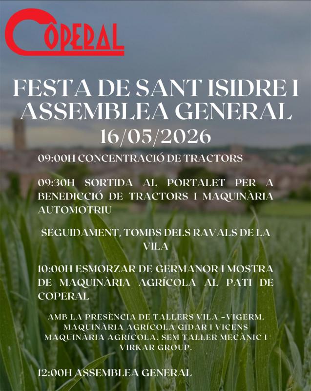cartell Festa de Sant Isidre a SCQ 2026