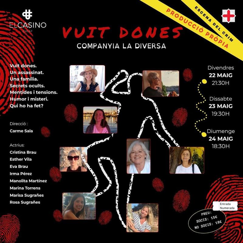 cartell Espectacle teatral 'Vuit dones' cartell Espectacle teatral 'Vuit dones'