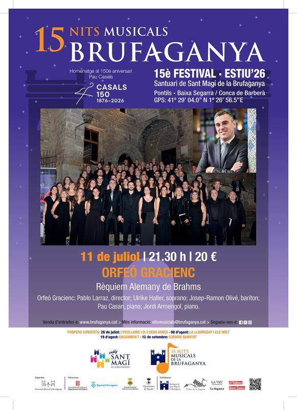 cartell Concert de l'Orfeó Gracienc - Rocamora i Sant Magí de la Brufaganya
