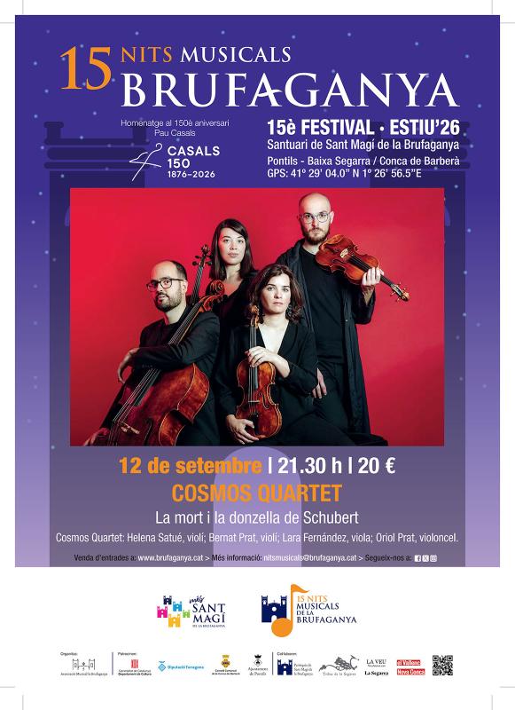 cartell Concert de Cosmos Quartet - Rocamora i Sant Magí de la Brufaganya