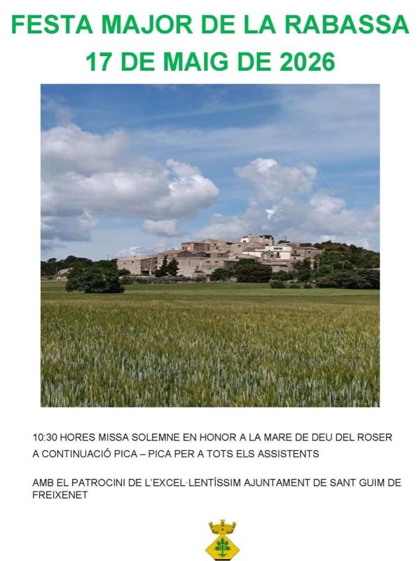 cartell Festa Major de La Rabassa 2026 cartell Festa Major de La Rabassa 2026