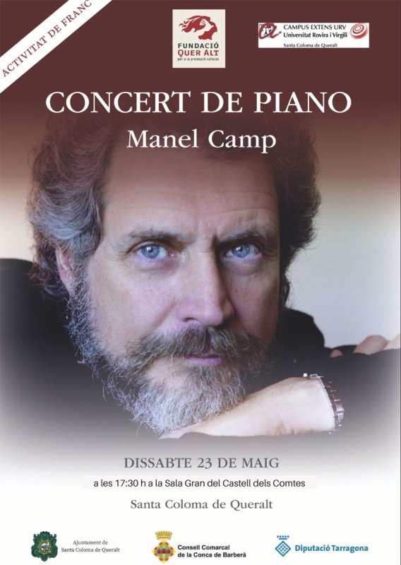 cartell Concert de piano amb Manel Camp