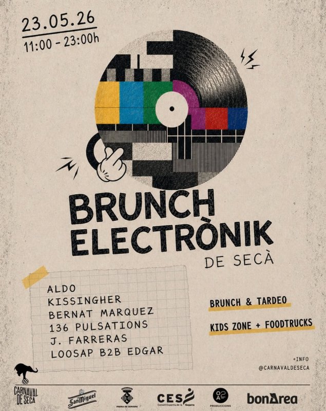 cartell Brunch Electrònik de Secà 2026 cartell Brunch Electrònik de Secà 2026