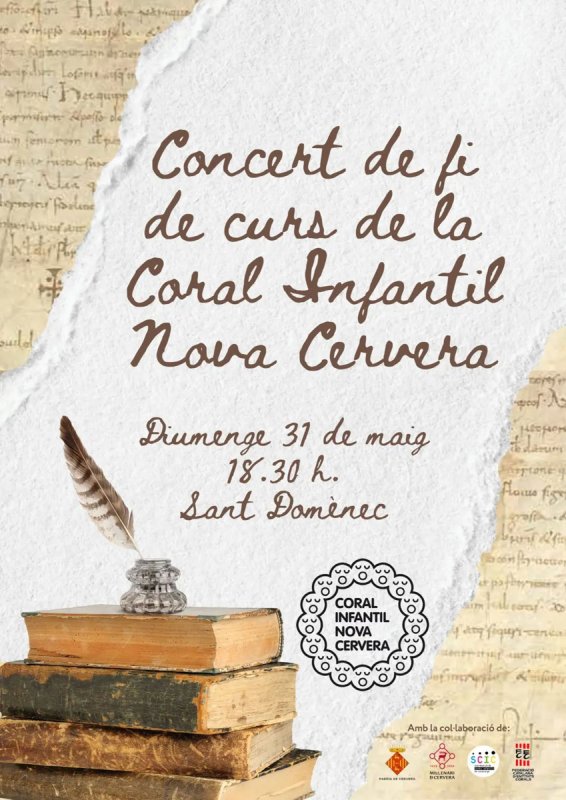 cartell Concert fi de curs de la coral infantil Nova Cervera cartell Concert fi de curs de la coral infantil Nova Cervera