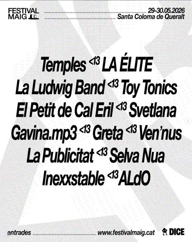 cartell Festival Maig 2026