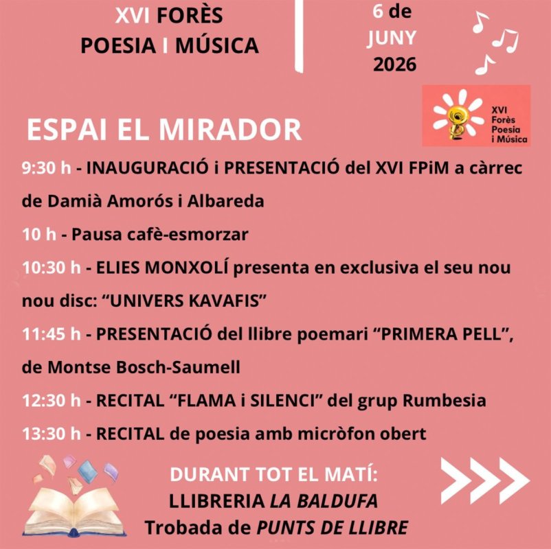programa XVI Forès Poesia i Música