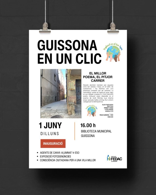 cartell Exposició 'Guissona en un clic' cartell Exposició 'Guissona en un clic'