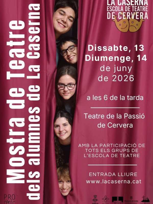 cartell Mostra de teatre dels alumnes de La Caserna cartell Mostra de teatre dels alumnes de La Caserna