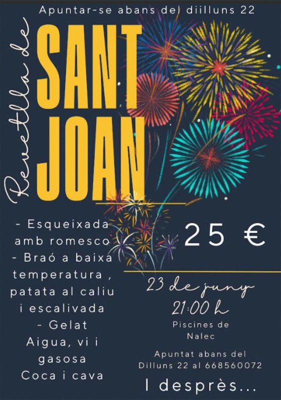cartell Revetlla de Sant Joan 2026 a Nalec