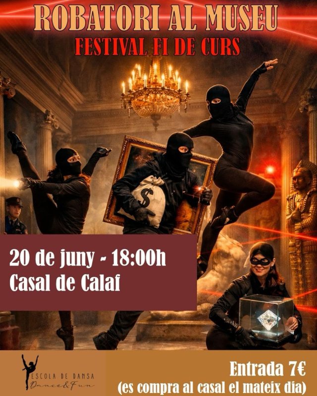 cartell Festival de fi de curs 'Robatori al museu'
