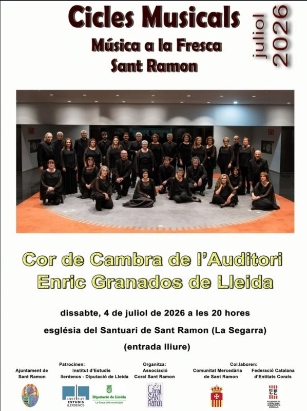 cartell Cicles Musicals i Música a la Fresca de Sant Ramon 2026