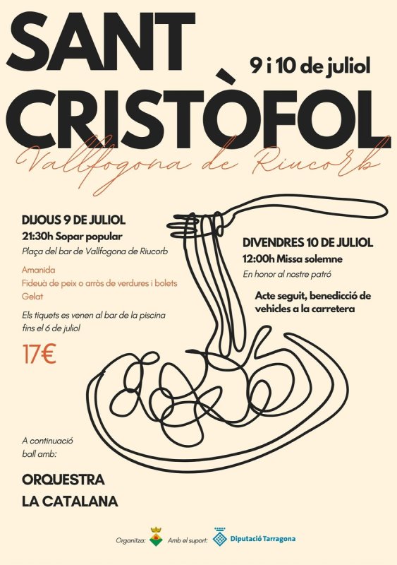 cartell Sant Cristòfol a Vallfogona de Riucorb 2026