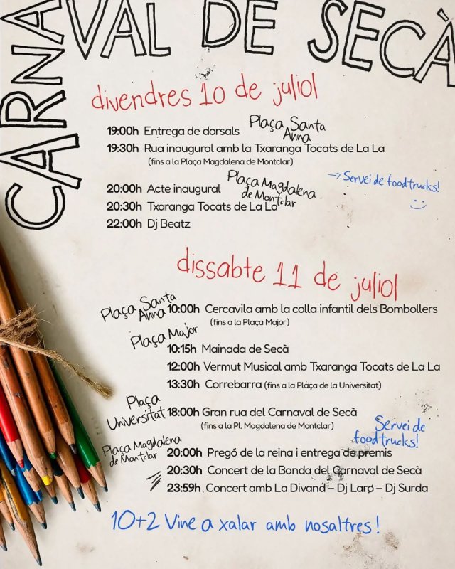 cartell Carnaval de Secà 2026