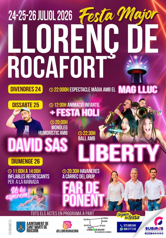 cartell Festa Major de Llorenç de Rocafort 2026
