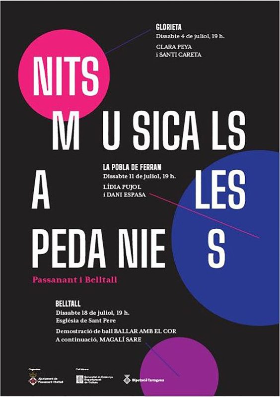 cartell 2n festival 'Nits Musicals a les Pedanies'
