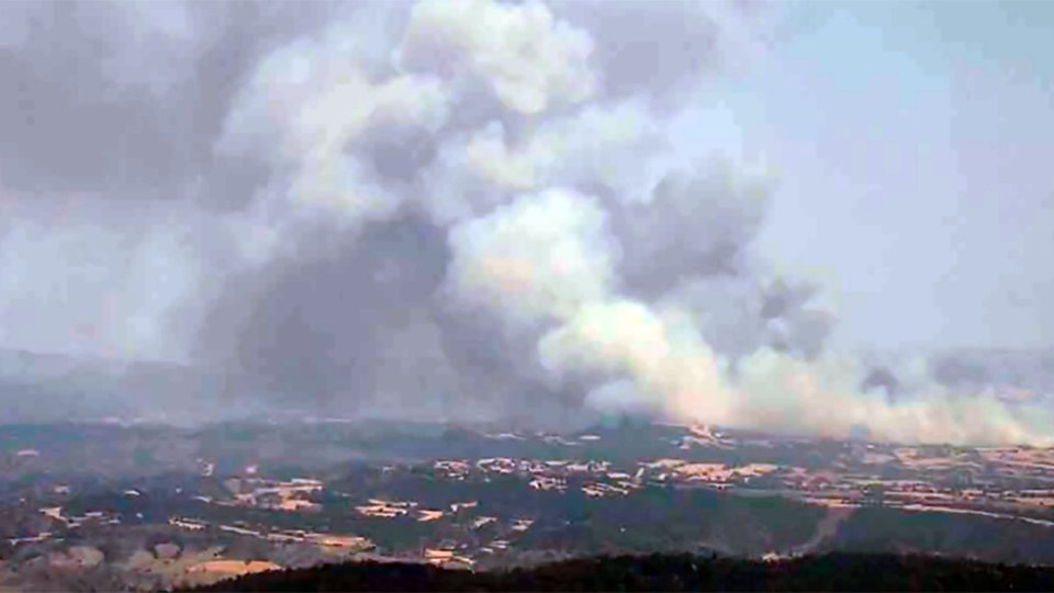 Un incendi a Selvanera crema 130 hectàrees de terreny agrícola i forestal - Selvanera