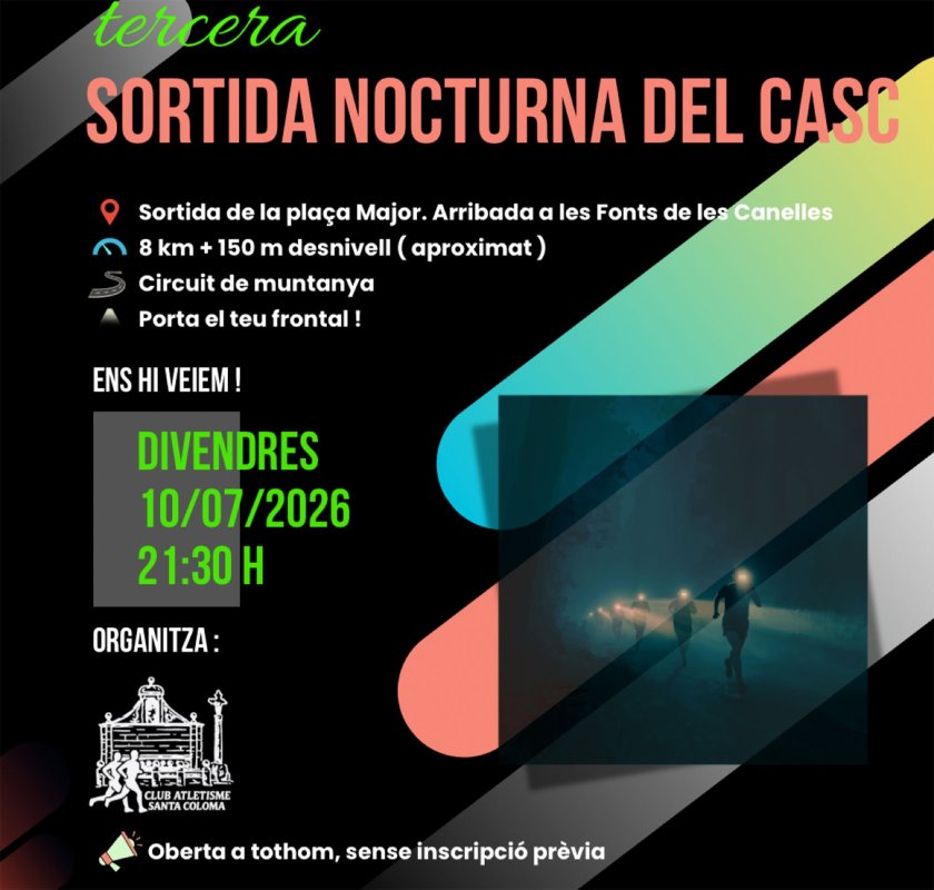 cartell 3a sortida nocturna del CASC