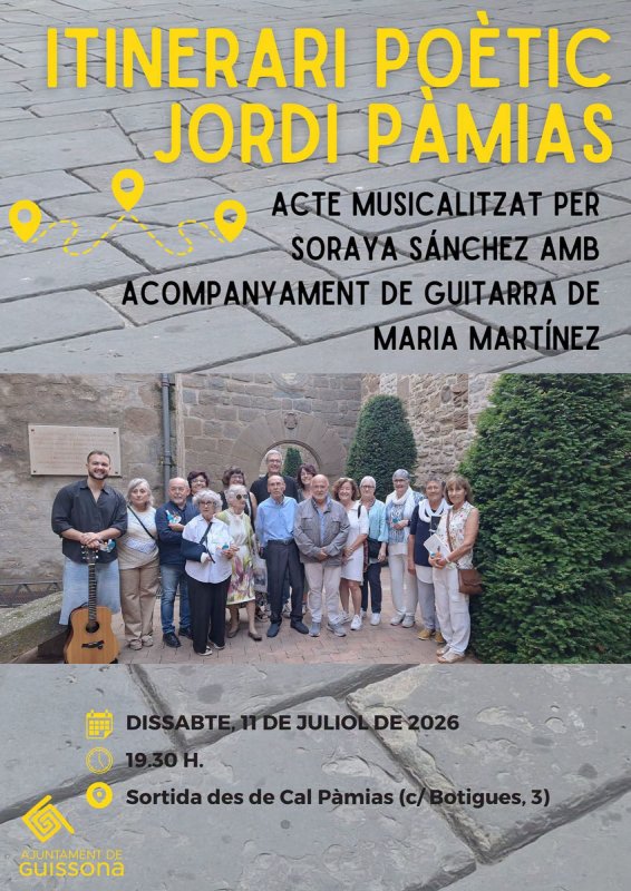cartell Itinerari poètic Jordi Pàmias 2026