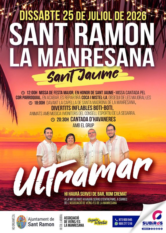 cartell Festa de Sant Jaume a Sant Ramon 2026