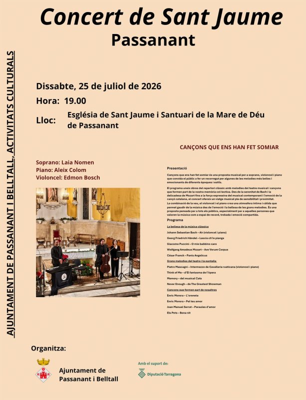 cartell Concert de Sant Jaume 2026