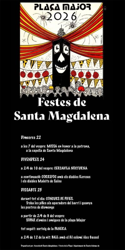 cartell Festes de Santa Magdalena 2026