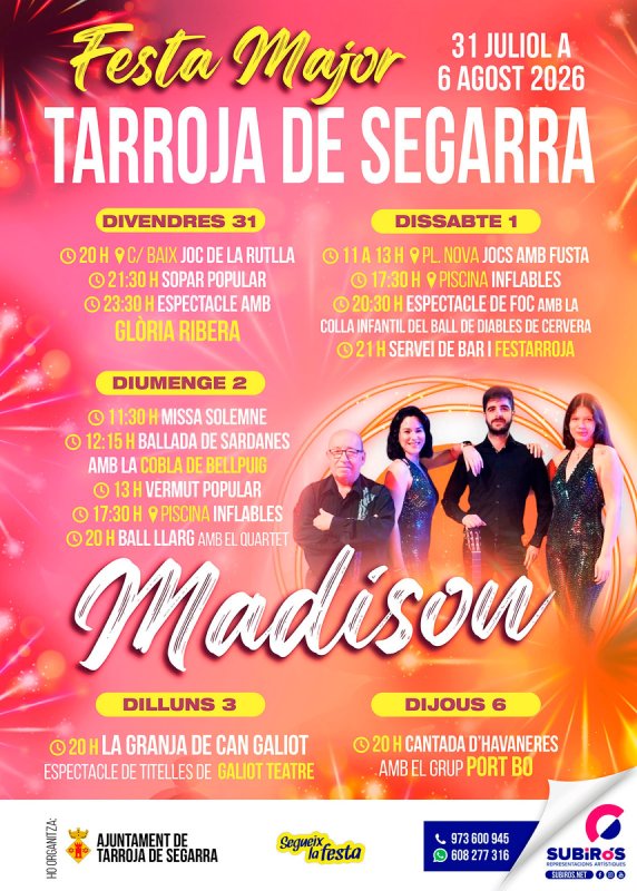 cartell Festa Major de Tarroja 2026