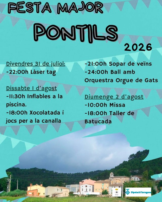 cartell Festa Major de Pontils 2026